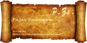 Pajzs Zsuzsanna névjegykártya